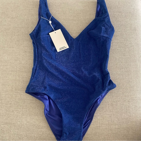 NWT Monday swimwear Santa Catarina one piece - Navy Shimmer - Picture 4 of 4